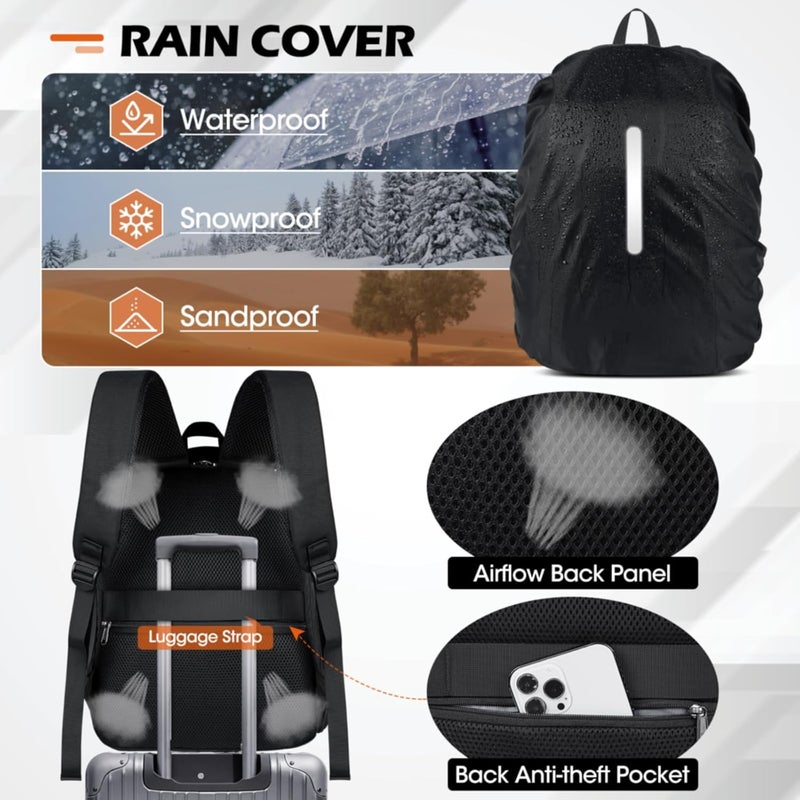 SDYSM Camera Bag Backpack Professional for DSLR SLR Mirrorless Camera Waterproof Laptop Back Pack 14 Inch with Rain Cover Anti Theft Travel Case Large Capacity Photography Backpack Black | Professional, for DSLR, SLR, Mirrorless Camera, Waterproof, Laptop Back Pack - Image 5